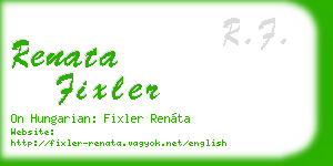 renata fixler business card